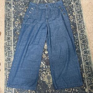 Nautica Blue Flare Wide-Leg Jeans